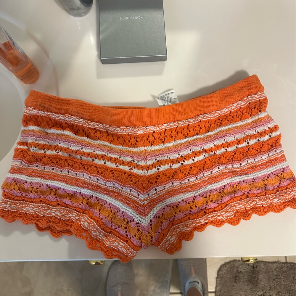 Divided Multicolor Knit Skirt